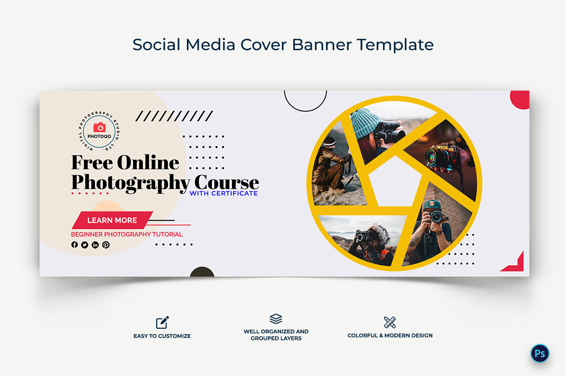 Photography Facebook Cover Banner Design Template-10