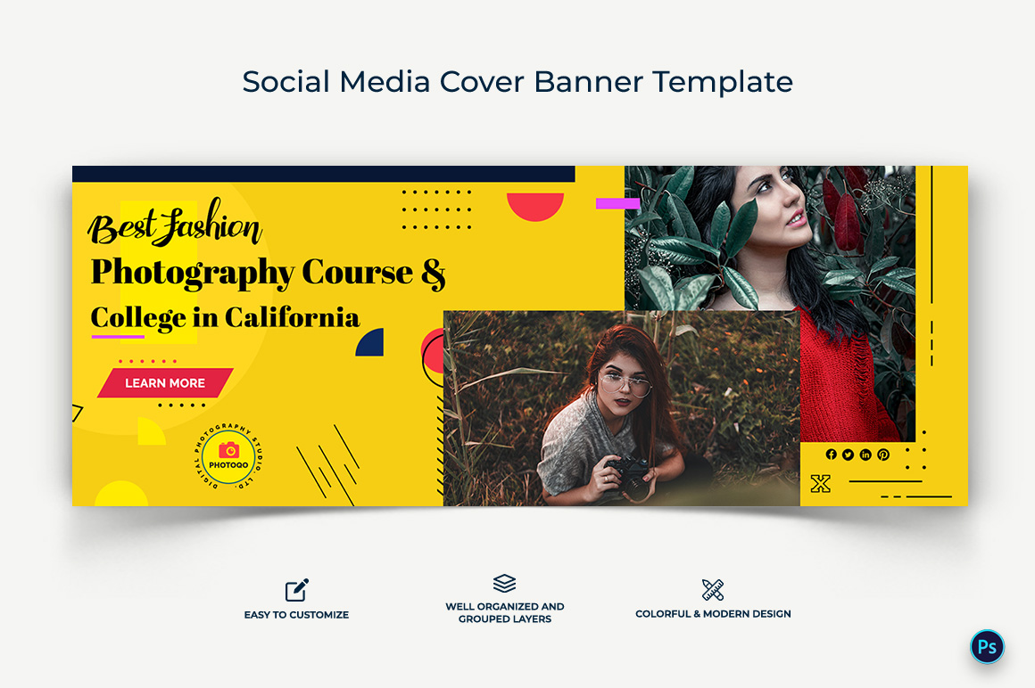 Photography Facebook Cover Banner Design Template-11