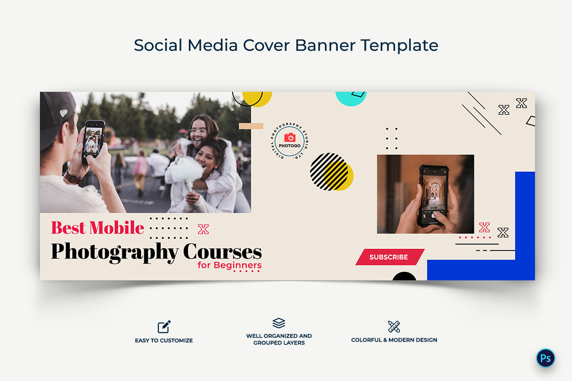 Photography Facebook Cover Banner Design Template-13