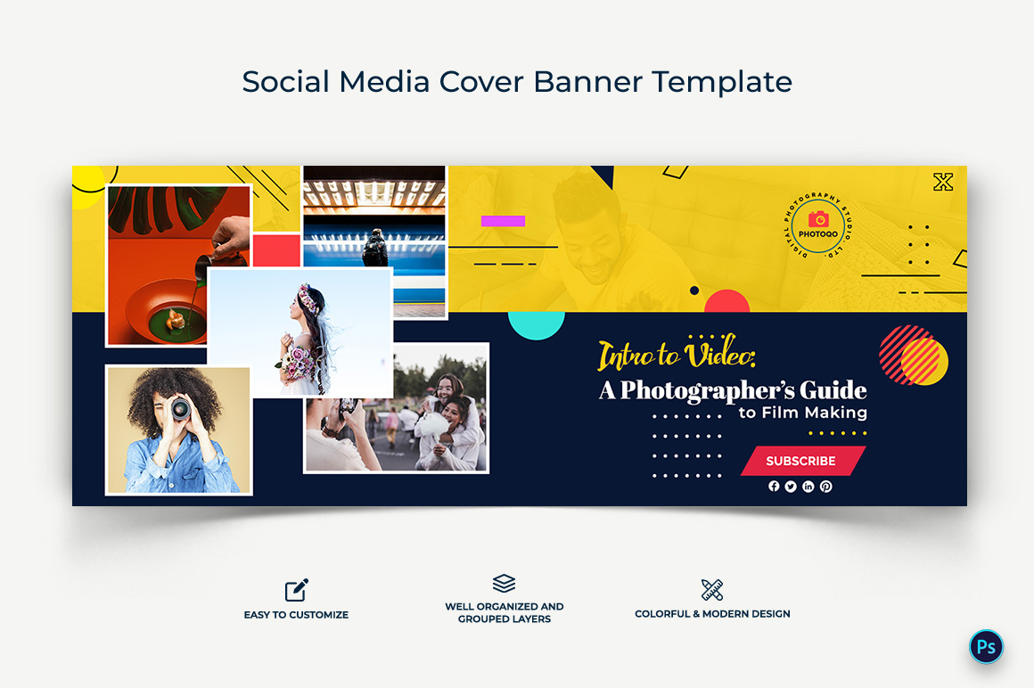 Photography Facebook Cover Banner Design Template-14