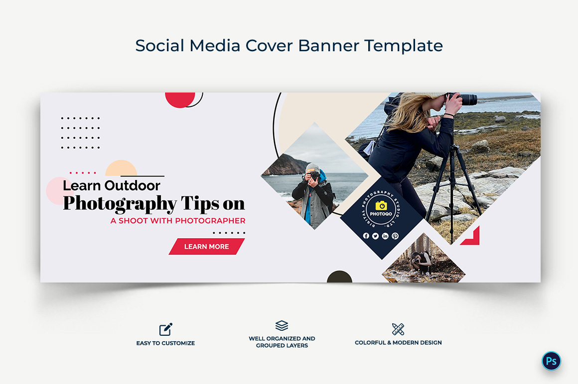 Photography Facebook Cover Banner Design Template-15