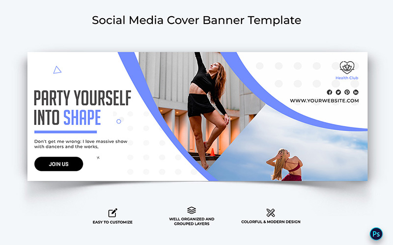 Zumba Dance Facebook Cover Ad Banner Design Template-05