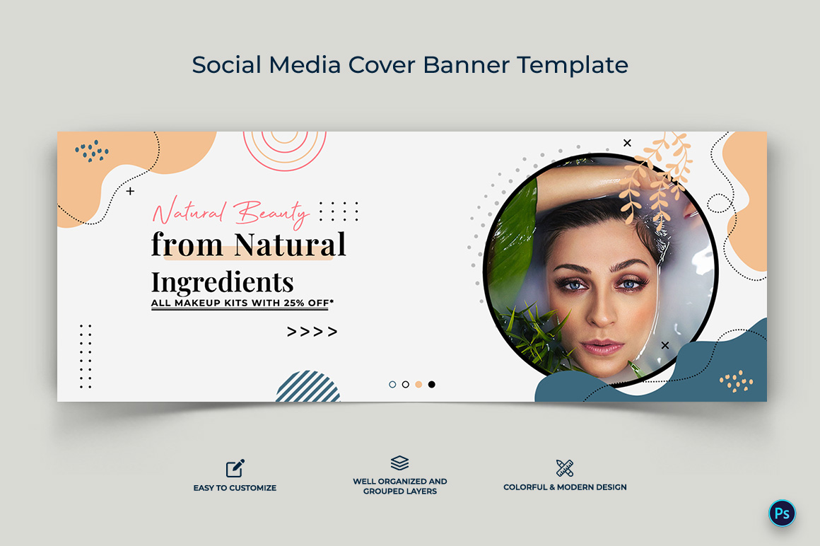 Beauty Tips Facebook Cover Banner Design Template-01