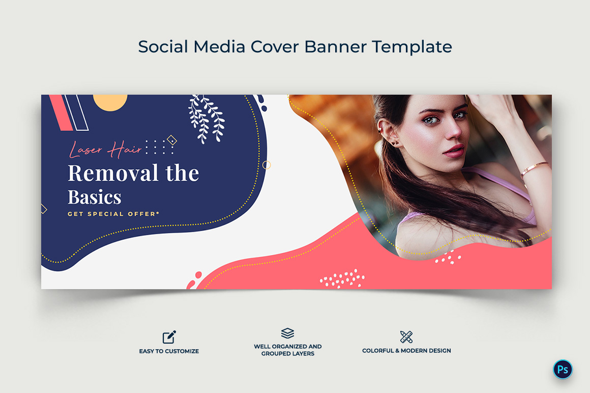 Beauty Tips Facebook Cover Banner Design Template-04