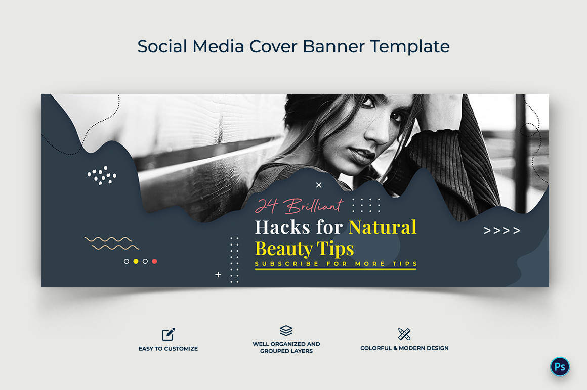 Beauty Tips Facebook Cover Banner Design Template-07