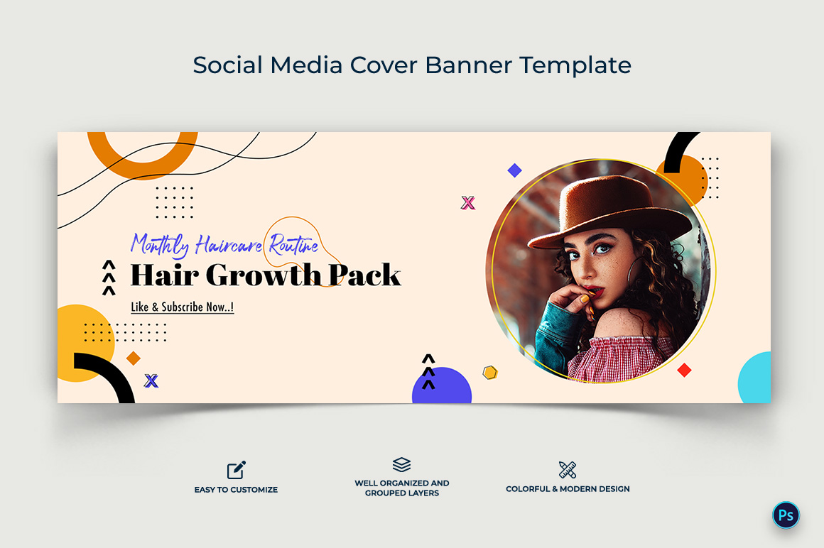 Beauty Tips Facebook Cover Banner Design Template-16