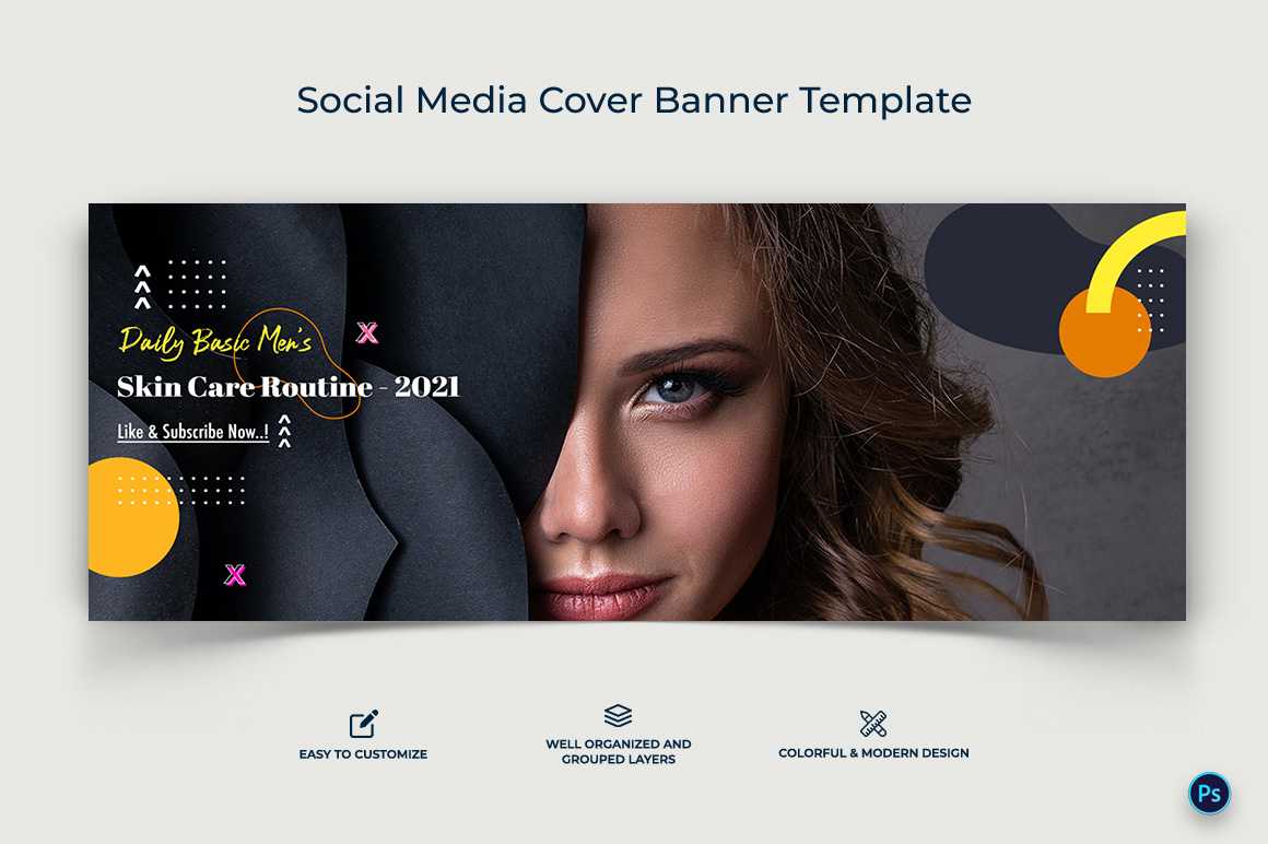 Beauty Tips Facebook Cover Banner Design Template-19