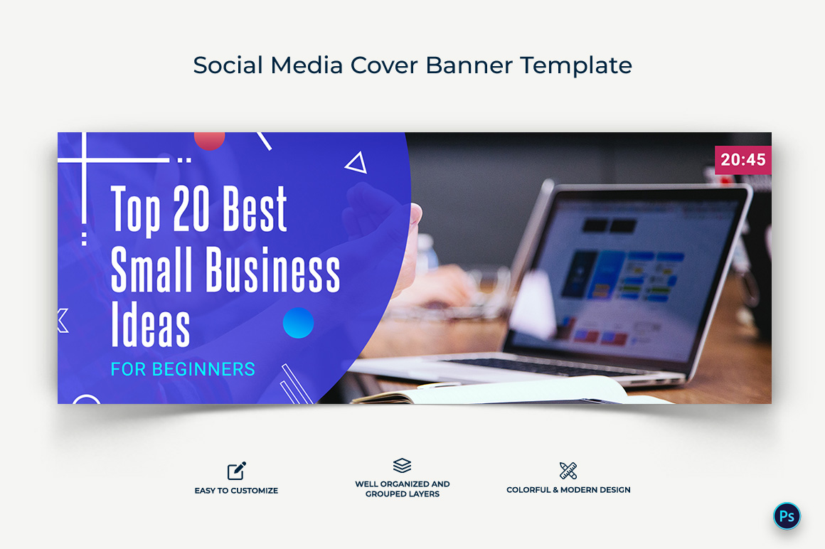 Business Service Facebook Cover Banner Design Template-01