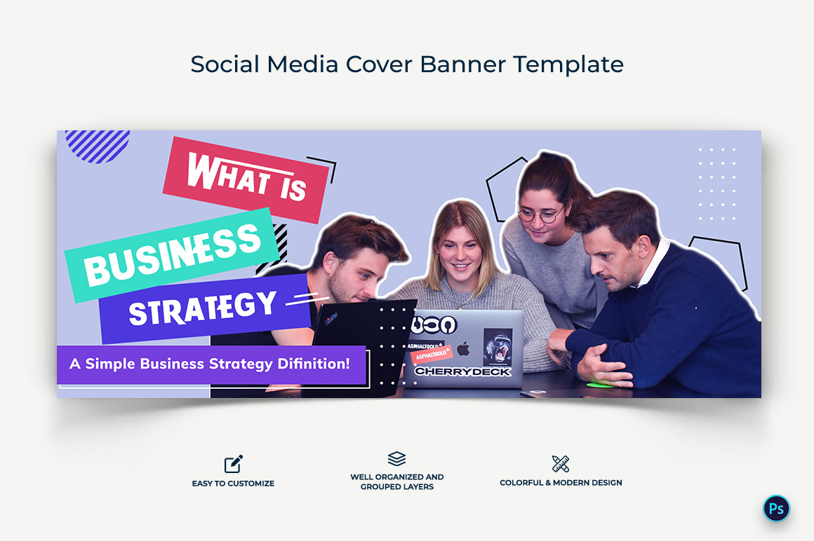 Business Service Facebook Cover Banner Design Template-02