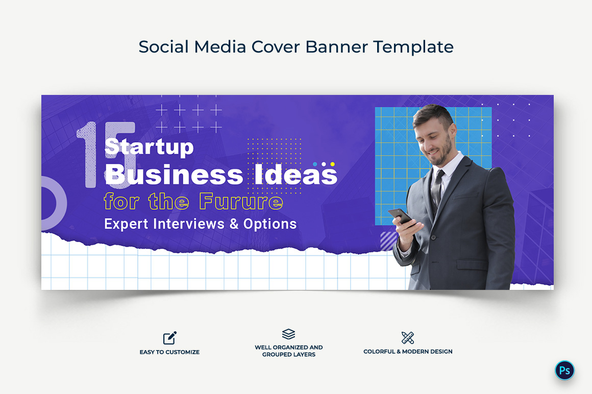 Business Service Facebook Cover Banner Design Template-04