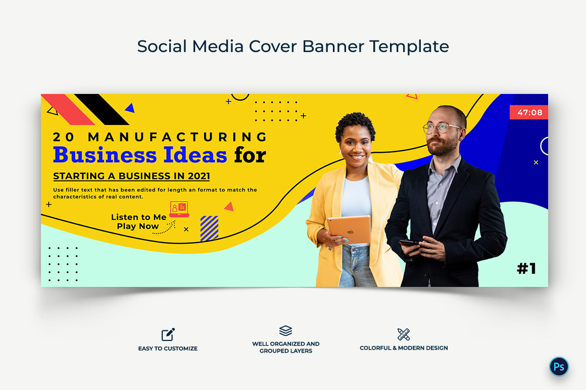 Business Service Facebook Cover Banner Design Template-07