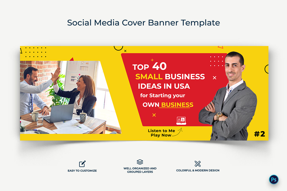 Business Service Facebook Cover Banner Design Template-08