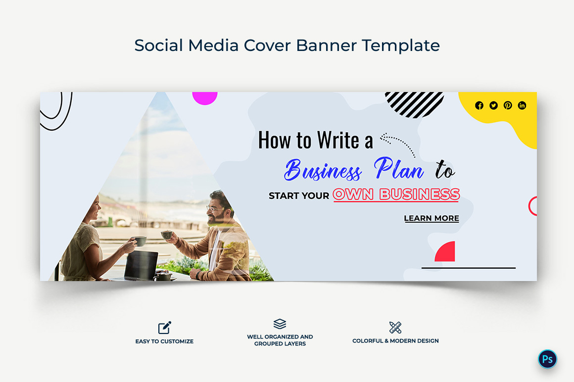 Business Service Facebook Cover Banner Design Template-14