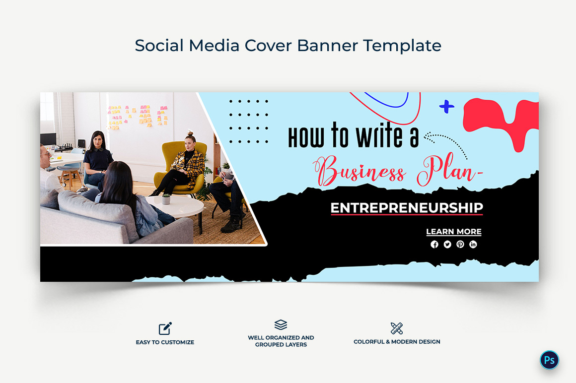 Business Service Facebook Cover Banner Design Template-15