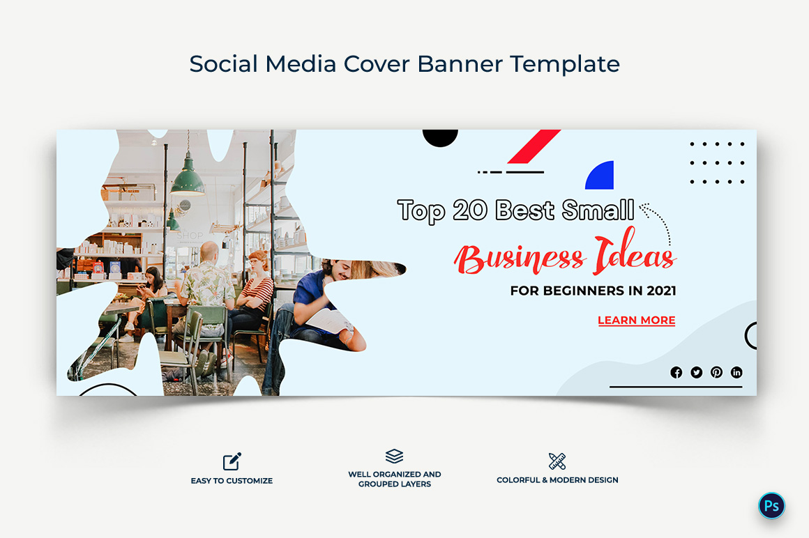 Business Service Facebook Cover Banner Design Template-16