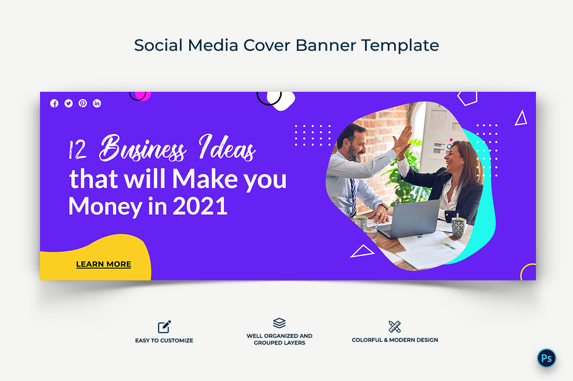 Business Service Facebook Cover Banner Design Template-19