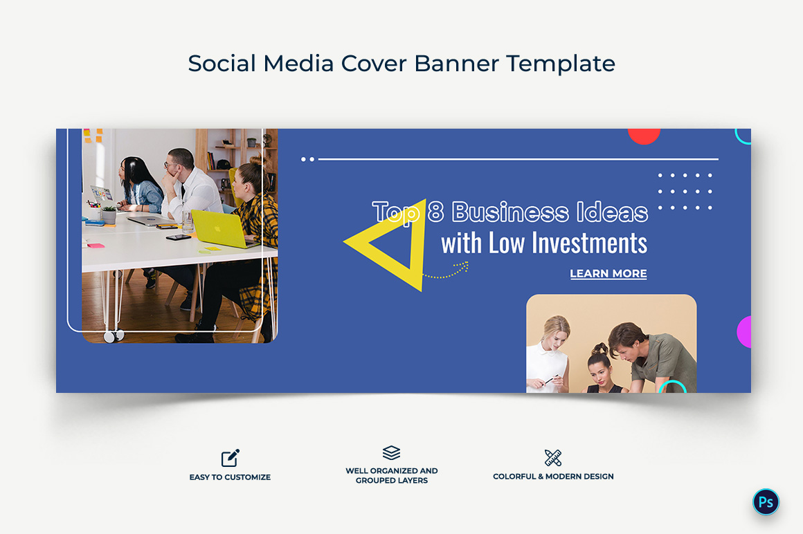 Business Service Facebook Cover Banner Design Template-20