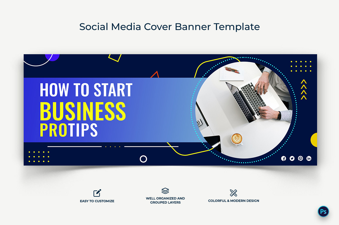 Business Service Facebook Cover Banner Design Template-29