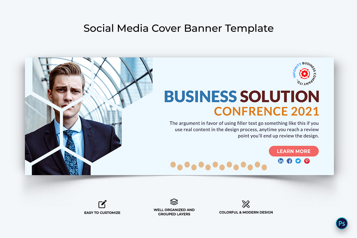 Business Service Facebook Cover Banner Design Template-38