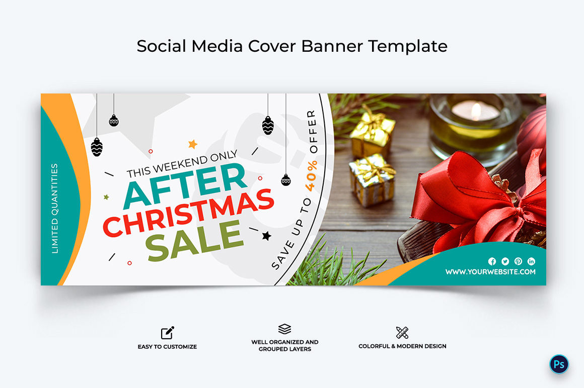 Christmas Sale Offer Facebook Cover Banner Design Template-04