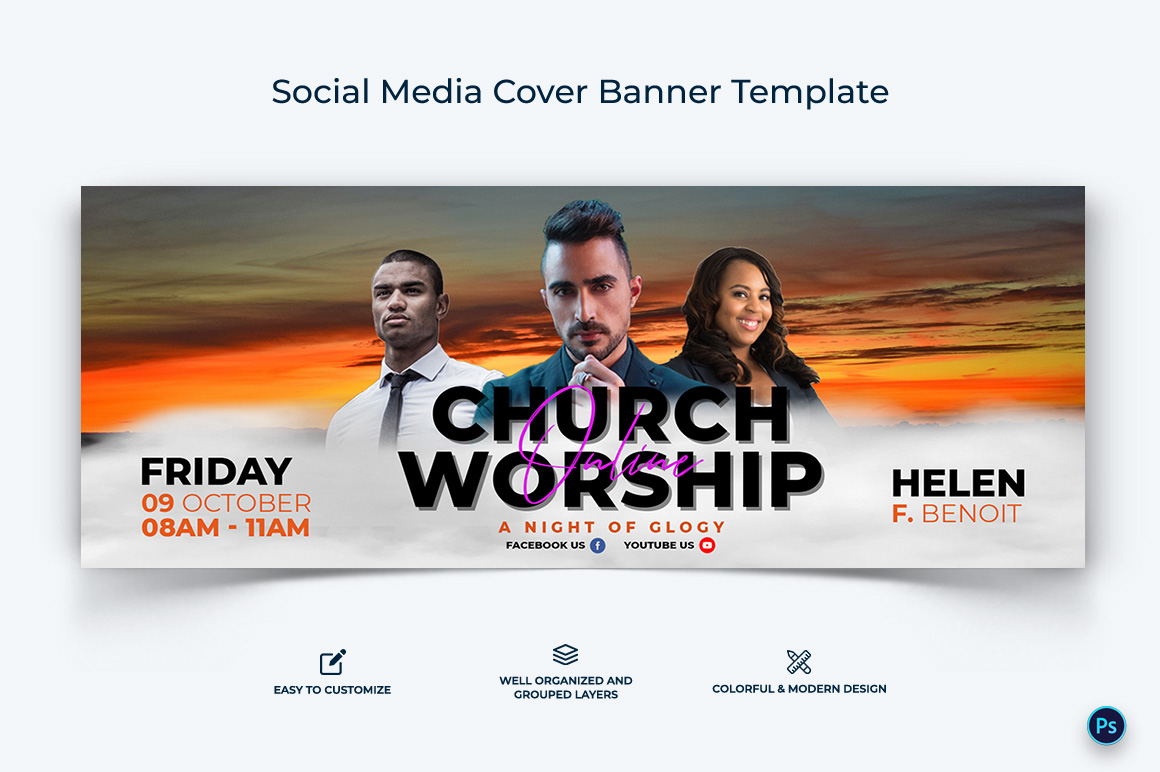 Church Facebook Cover Banner Design Template-05