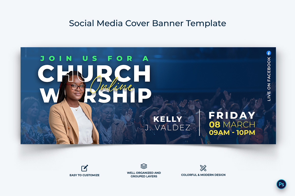 Church Facebook Cover Banner Design Template-11