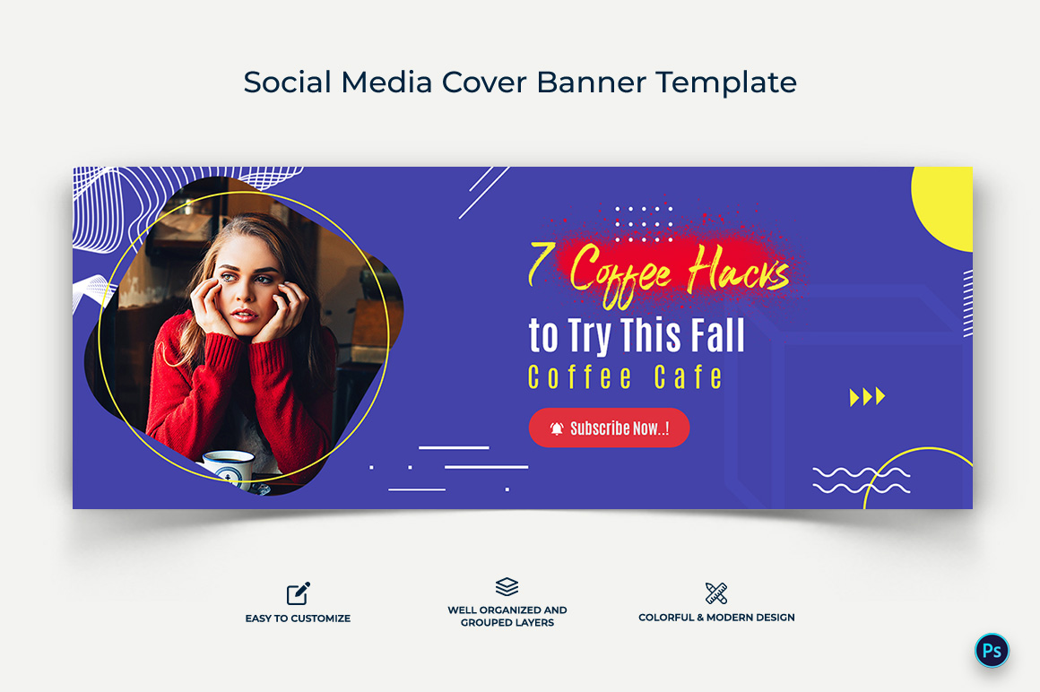 Coffee Making Facebook Cover Banner Design Template-05