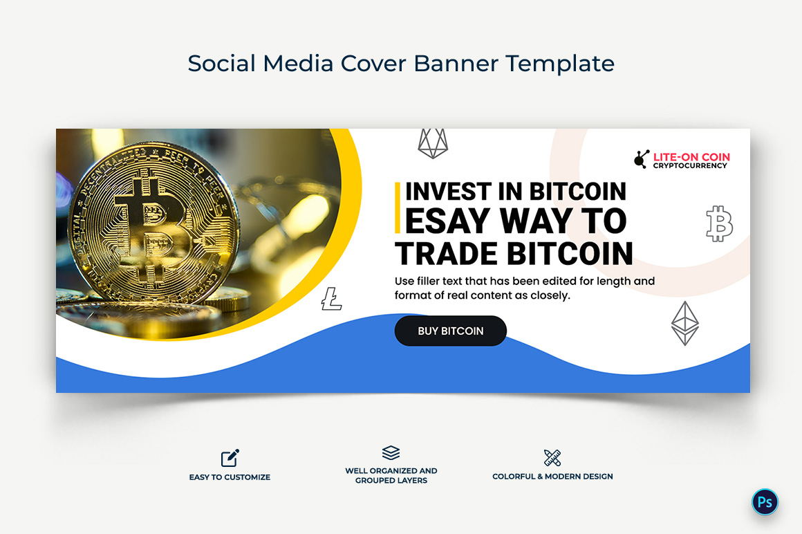 CryptoCurrency Facebook Cover Banner Design Template-03