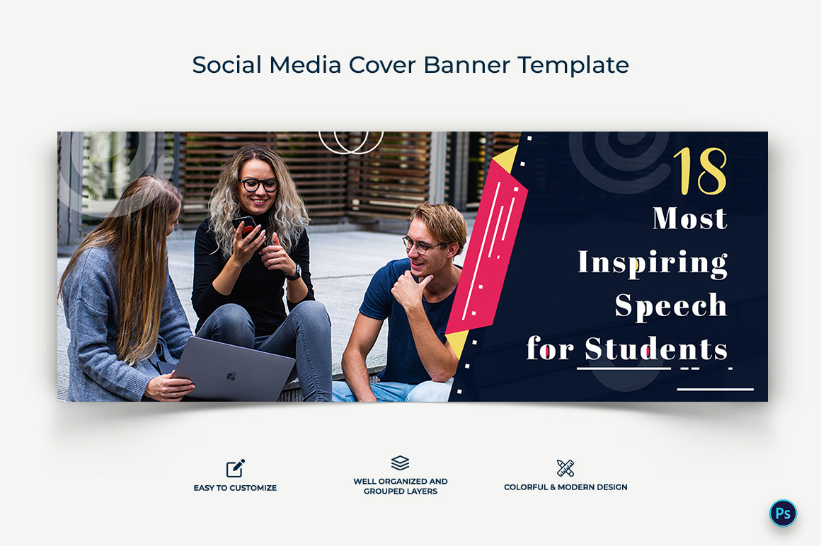 Education Facebook Cover Banner Design Template-03