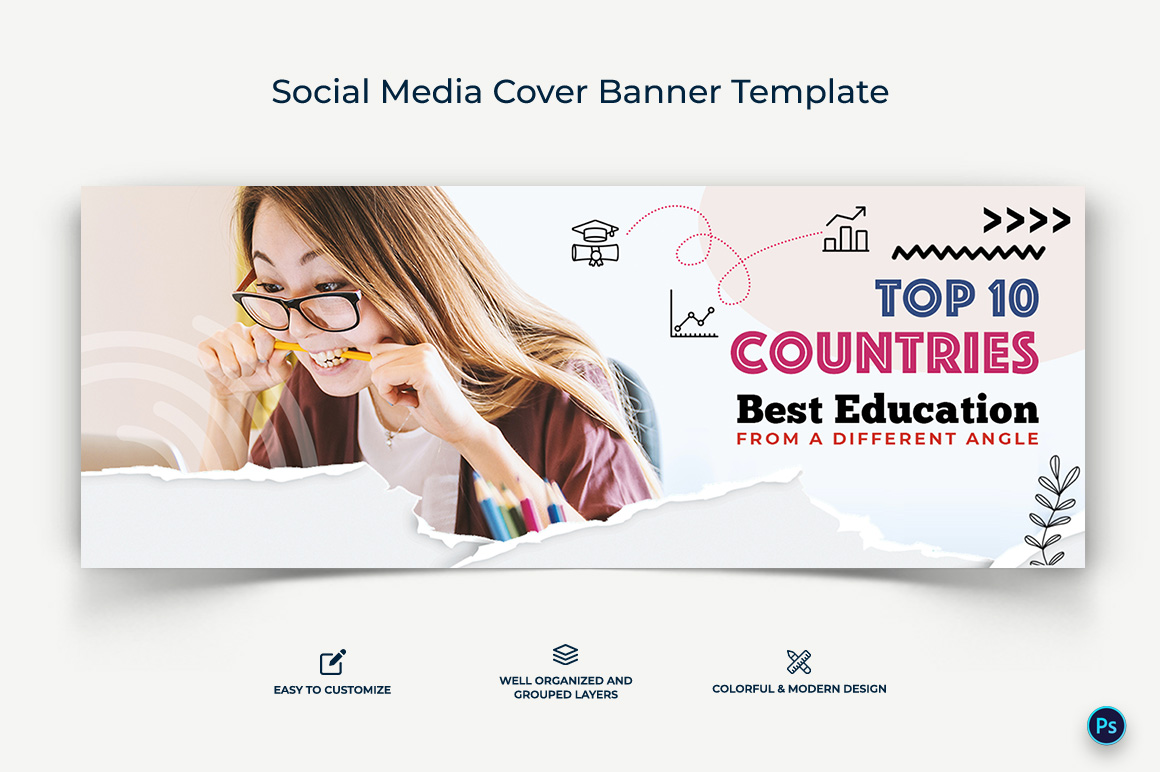 Education Facebook Cover Banner Design Template-04