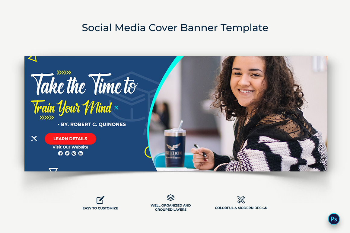 Education Facebook Cover Banner Design Template-15