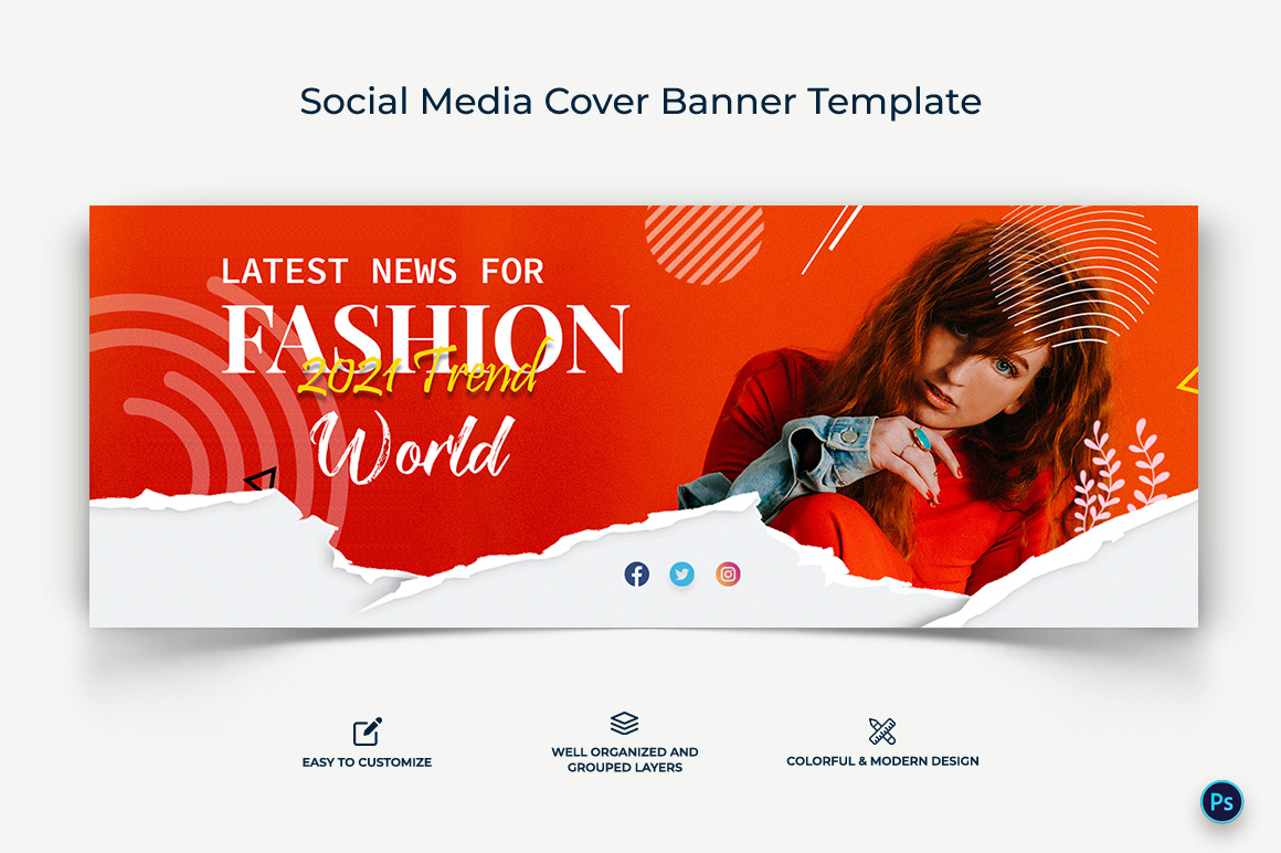 Fashion Facebook Cover Banner Design Template-04