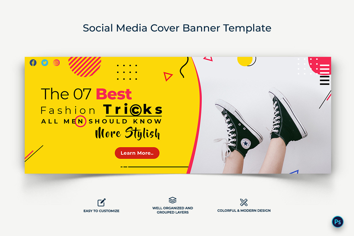 Fashion Facebook Cover Banner Design Template-06