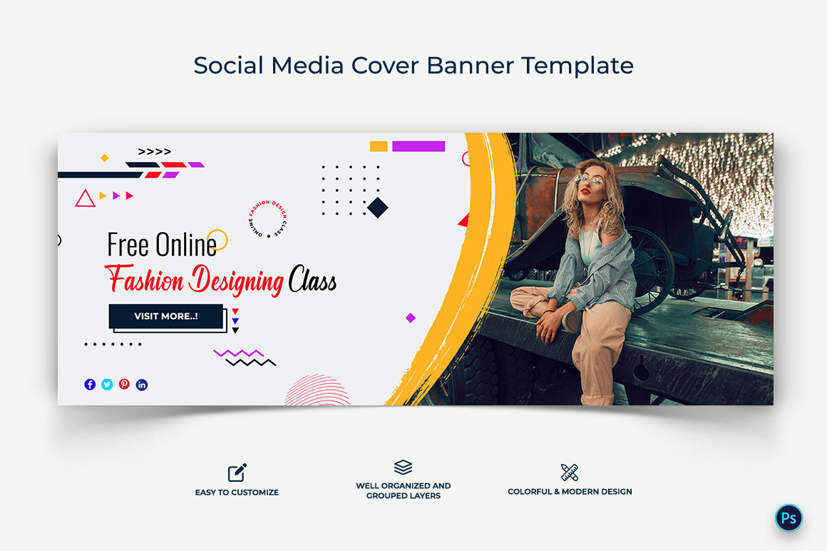 Fashion Facebook Cover Banner Design Template-07