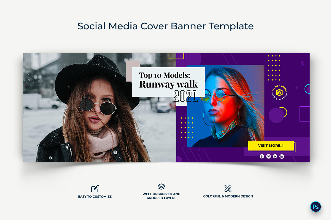 Fashion Facebook Cover Banner Design Template-12