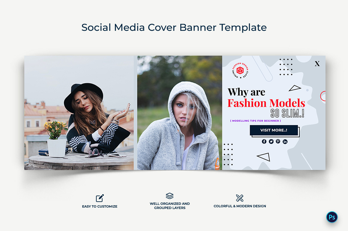 Fashion Facebook Cover Banner Design Template-13