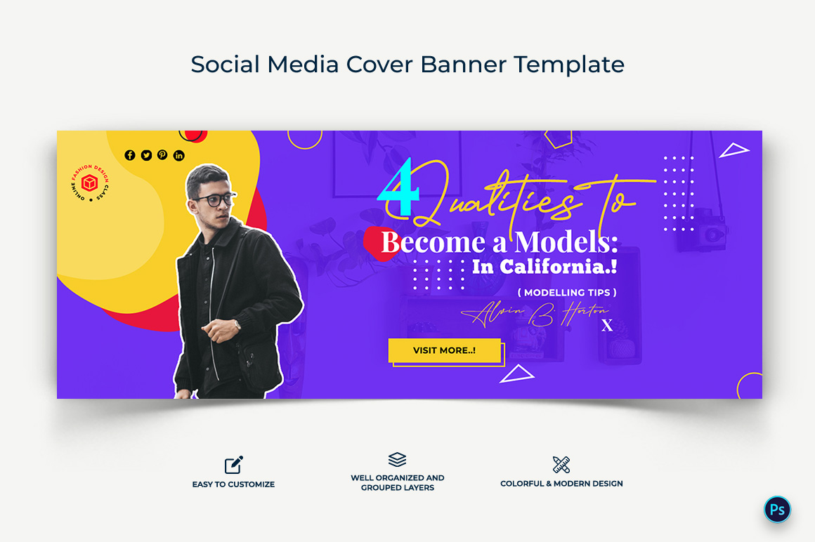 Fashion Facebook Cover Banner Design Template-14