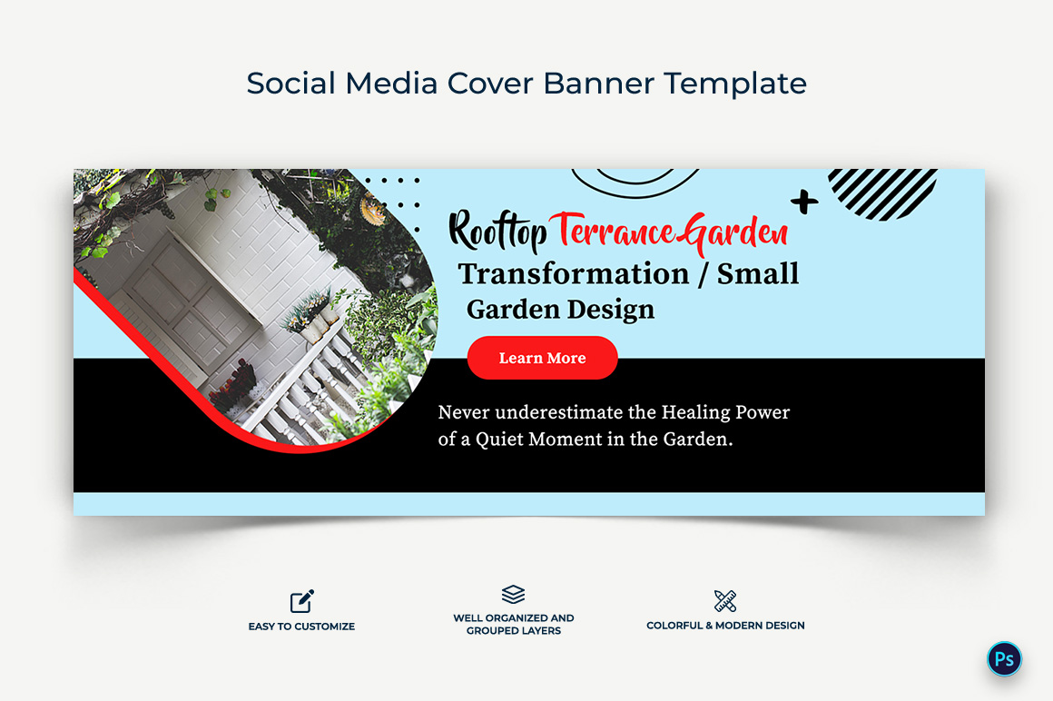 Home Gardening Facebook Cover Banner Design Template-03