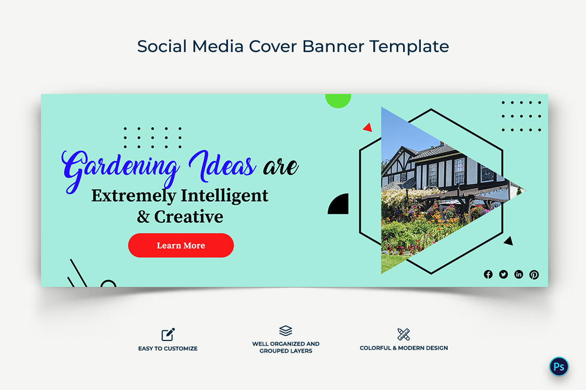 Home Gardening Facebook Cover Banner Design Template-05