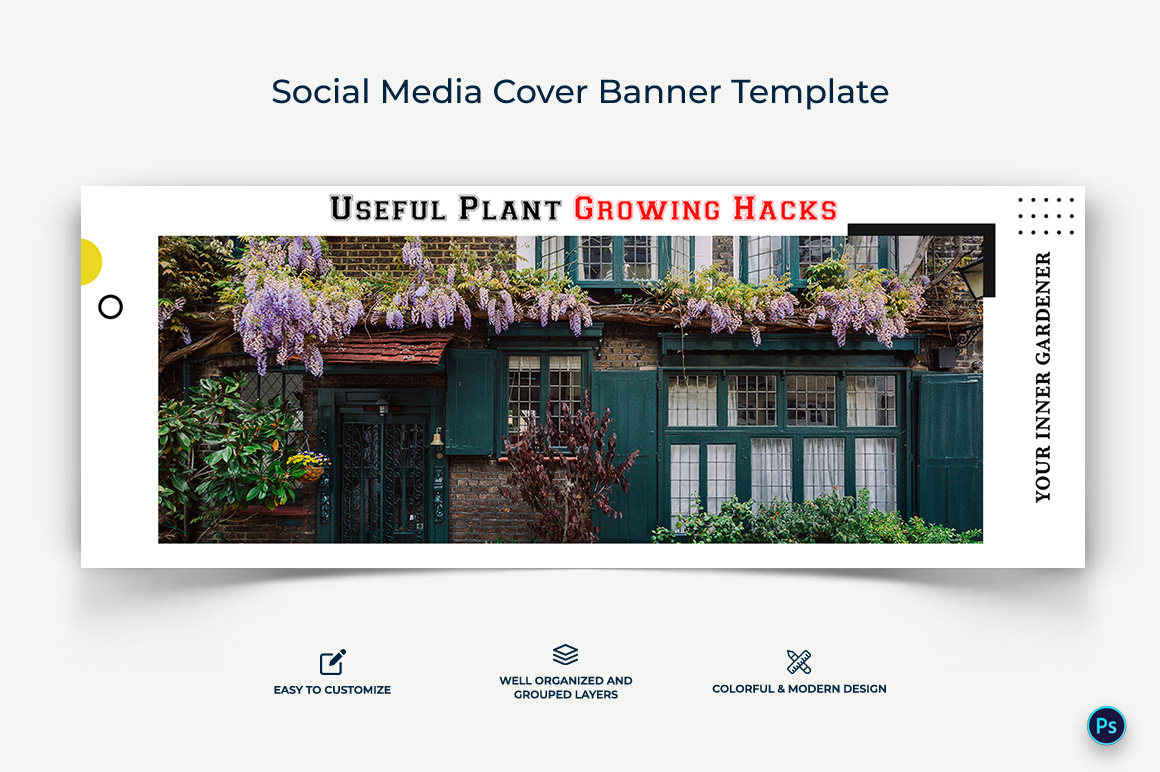 Home Gardening Facebook Cover Banner Design Template-09