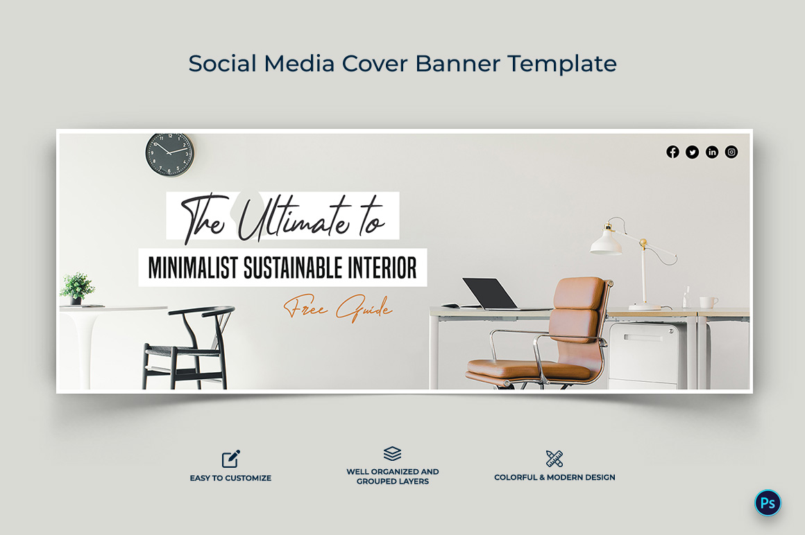 Interior Minimal Facebook Cover Banner Design Template-02