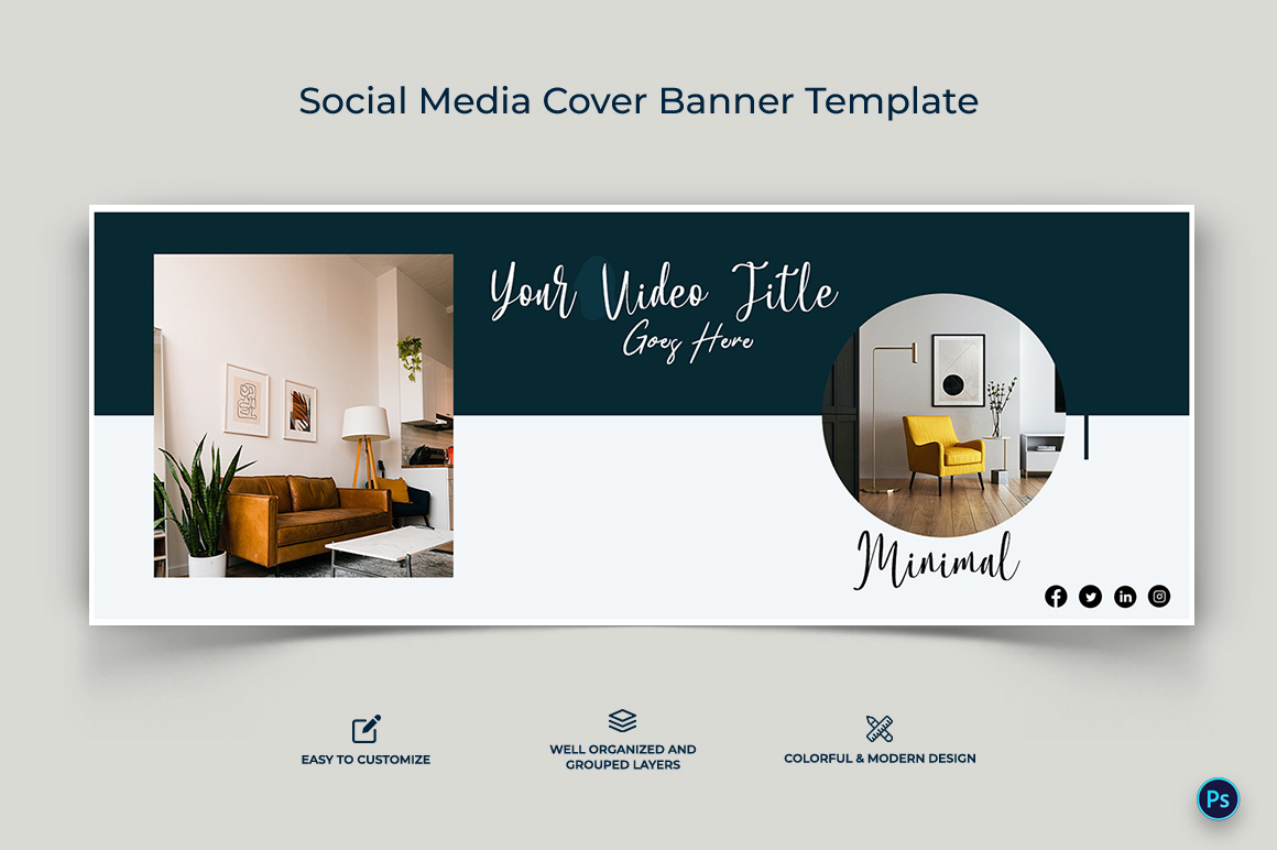 Interior Minimal Facebook Cover Banner Design Template-09