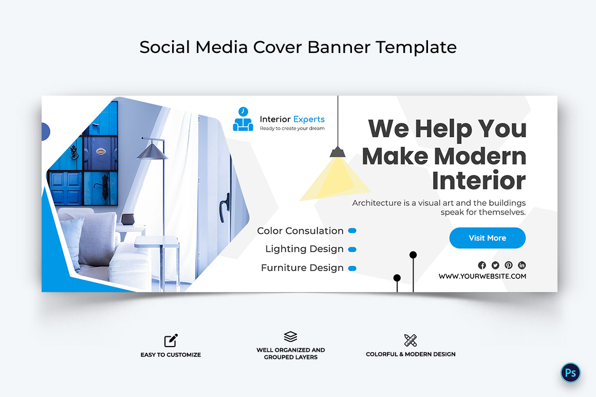 Interior Minimal Facebook Cover Banner Design Template-11