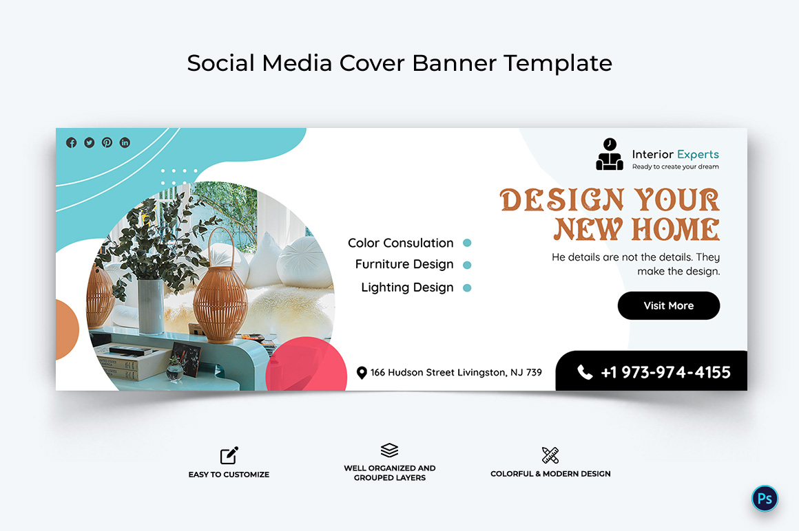 Interior Minimal Facebook Cover Banner Design Template-15