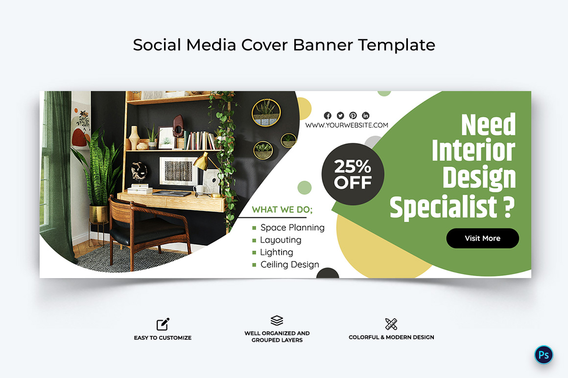 Interior Minimal Facebook Cover Banner Design Template-16