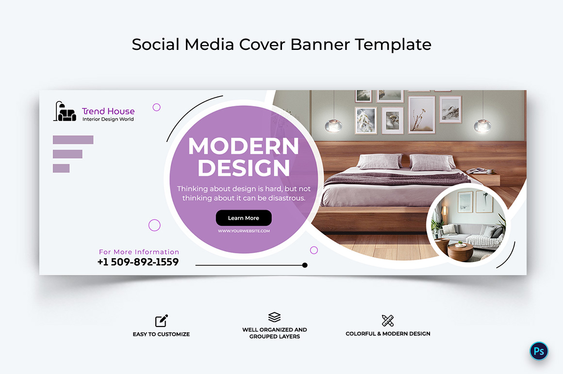 Interior Minimal Facebook Cover Banner Design Template-20