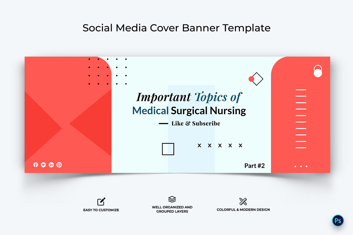 Medical and Hospital Facebook Cover Banner Design Template-06