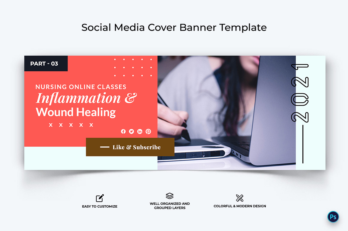 Medical and Hospital Facebook Cover Banner Design Template-07