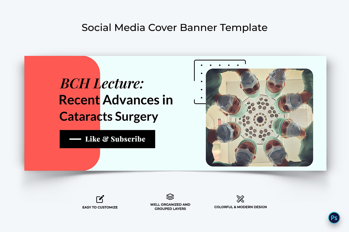 Medical and Hospital Facebook Cover Banner Design Template-09