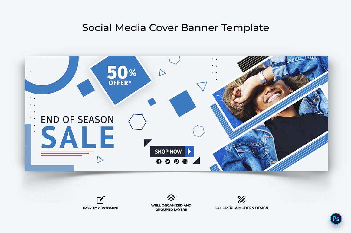 Sale and Offer Facebook Cover Banner Design Template-02